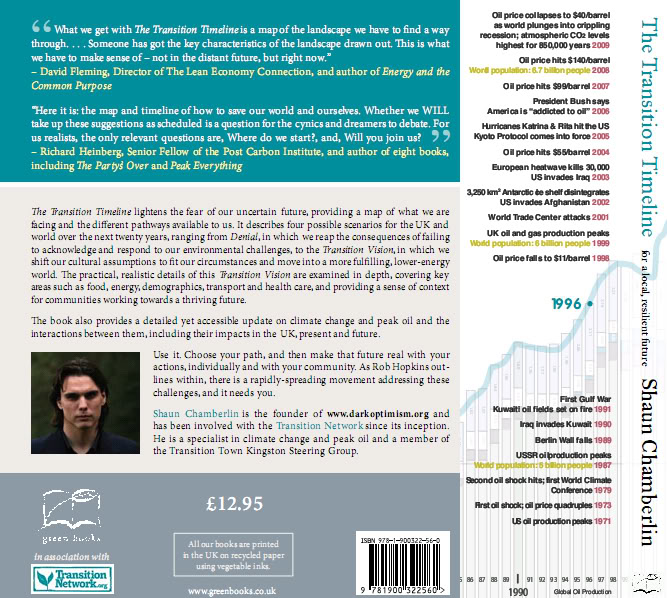 The Transition Timeline - back cover and spine